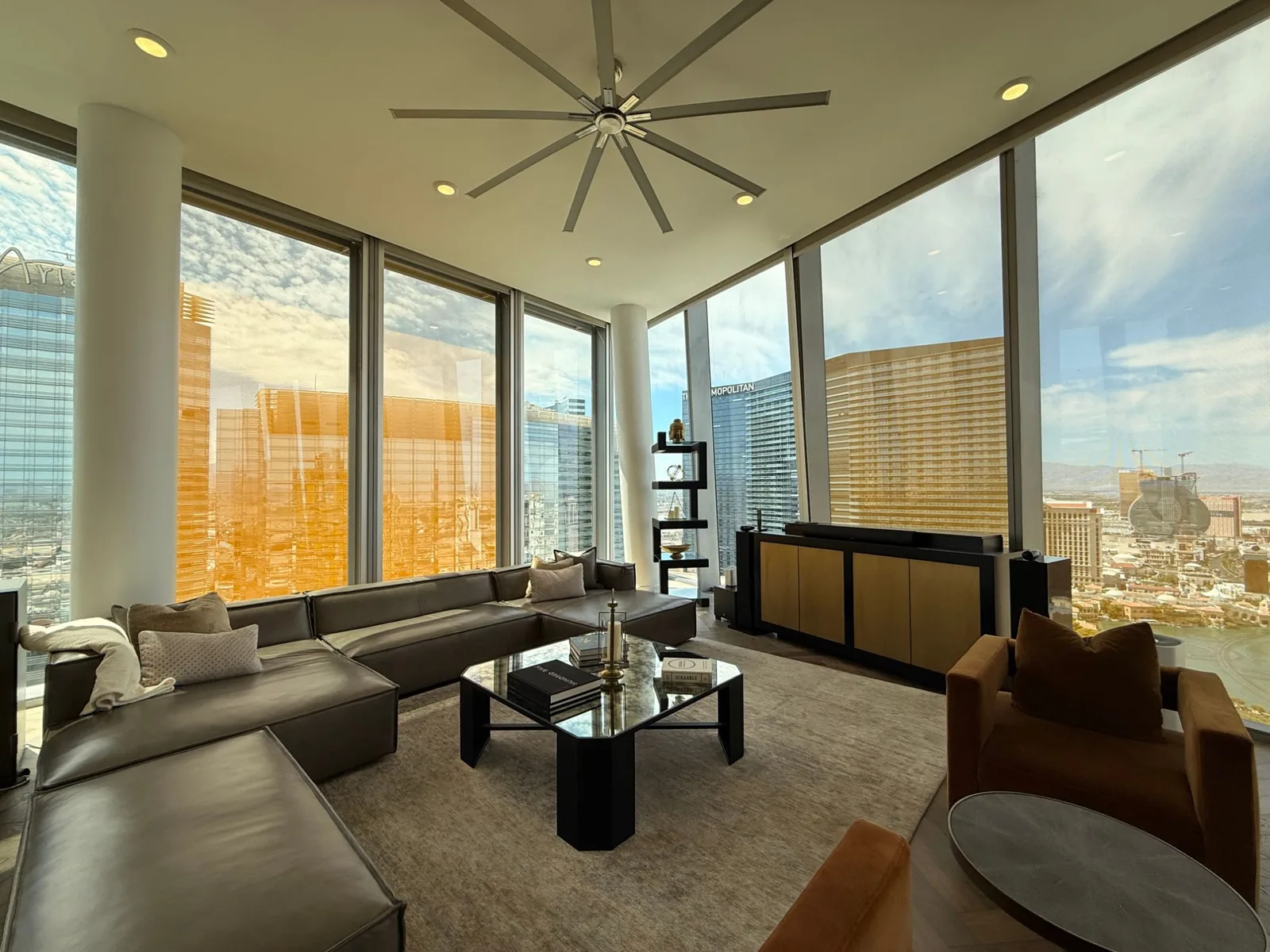 Aria on one side, Cosmopolitan on the other